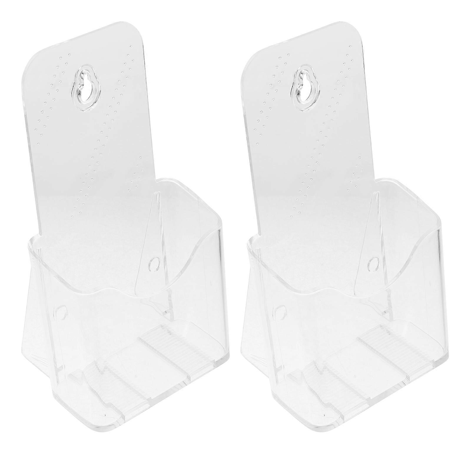 Desktop Transparent Acrylic File Organizer for Wall Mounted 2Pcs Document Holder