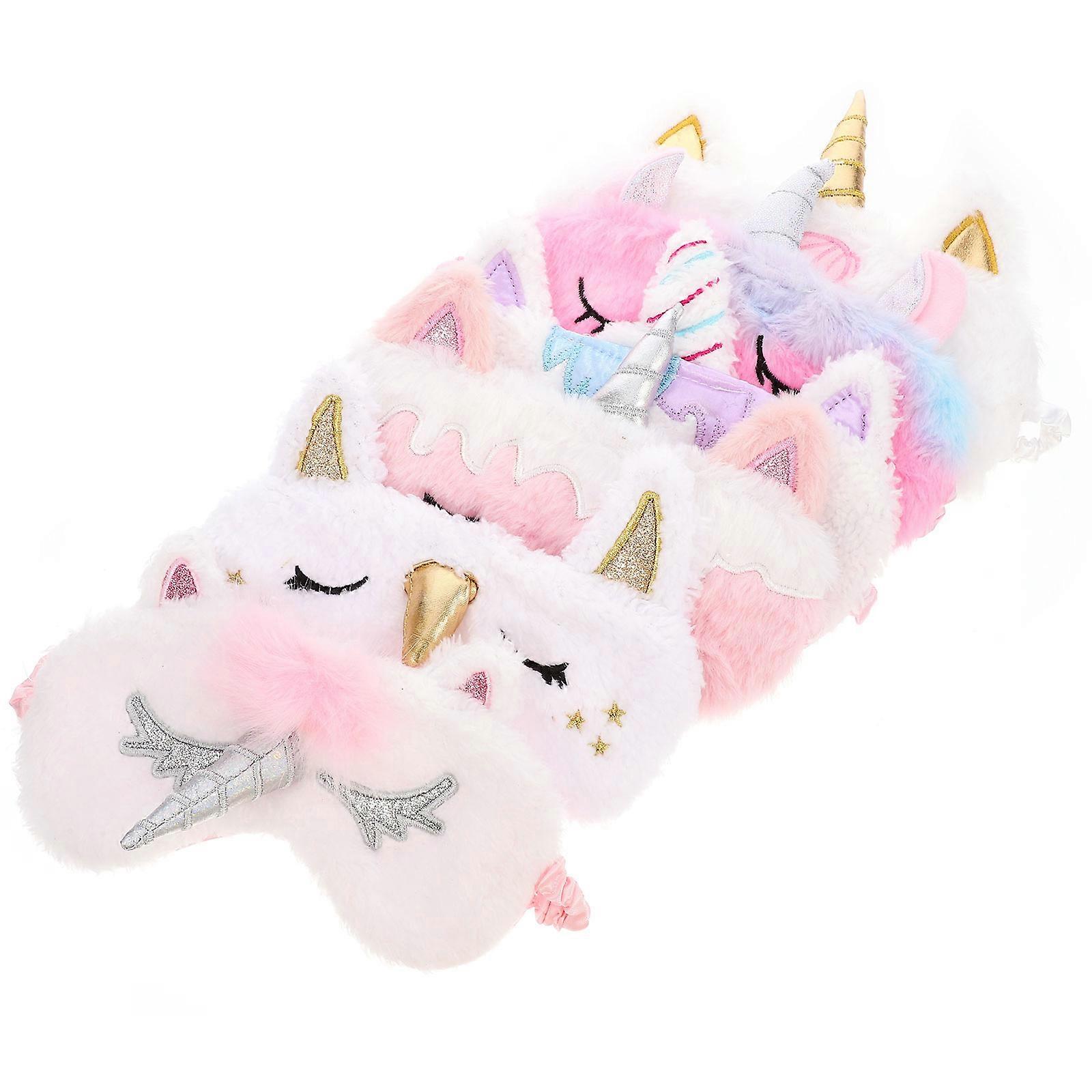Soft Unicorn Eye Mask for Sleeping Use 6Pcs Portable Household Eye Patch