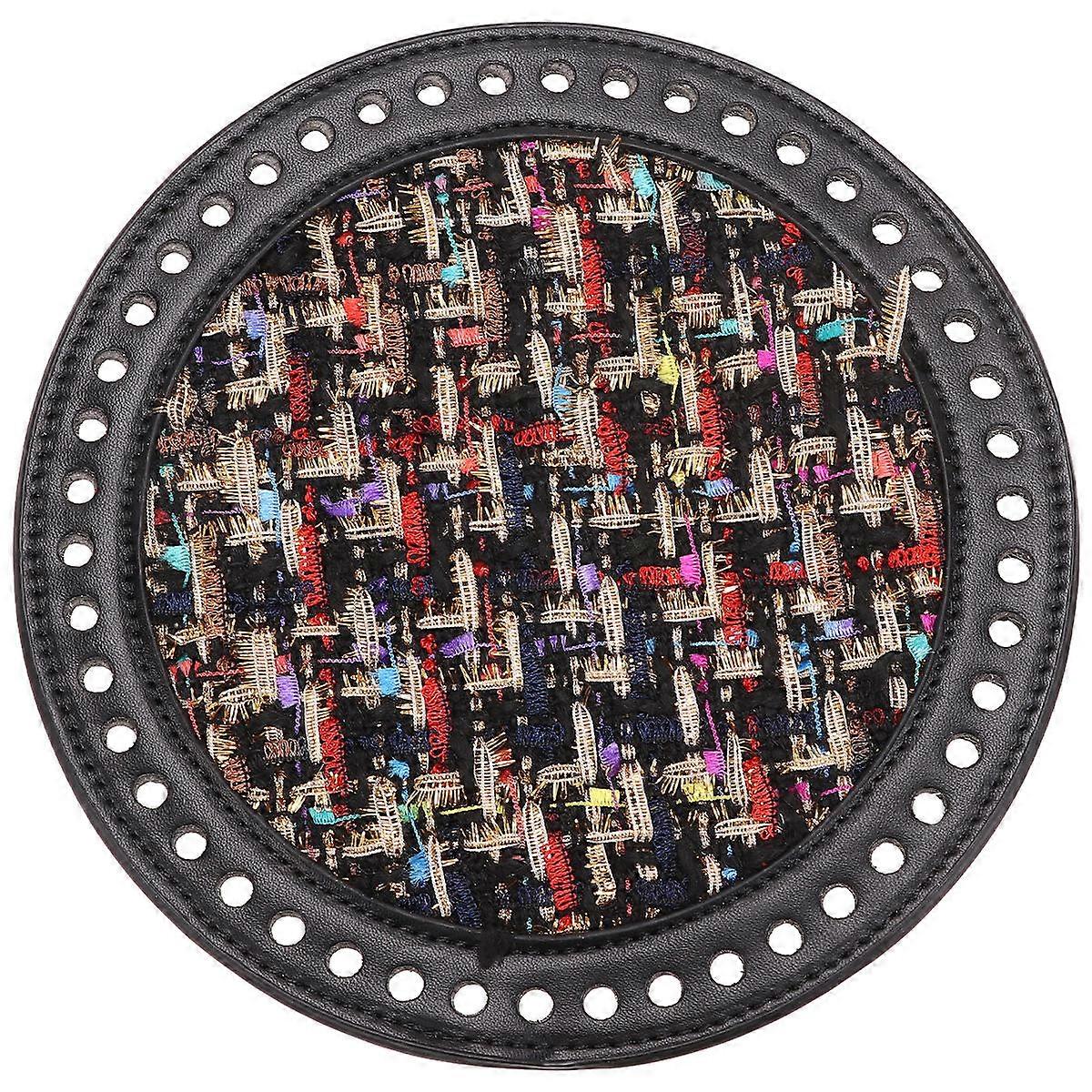 Bag Bottom Base Round DIY Bag Material for 3Pcs Black Artificial