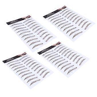 4pcs 6D Hair-Like Eyebrows Grooming Sticker False Eyebrows Sticker for Girl