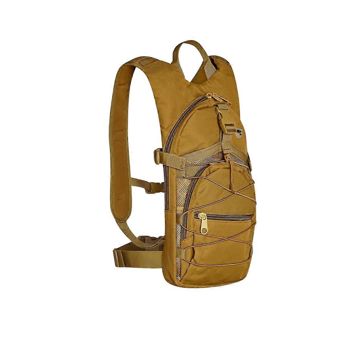 Beige backpack, large capacity, durable fabric