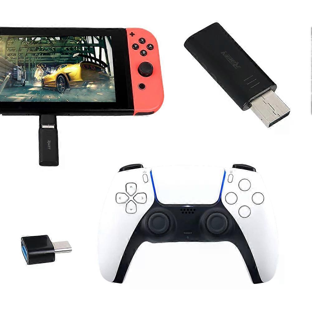 Wireless Adapter USB Receiver Bluetooth-Compatible 5.3 USB Wireless Controller Adapter compatible with Nintend Switch PC PS4 PS5 Controller