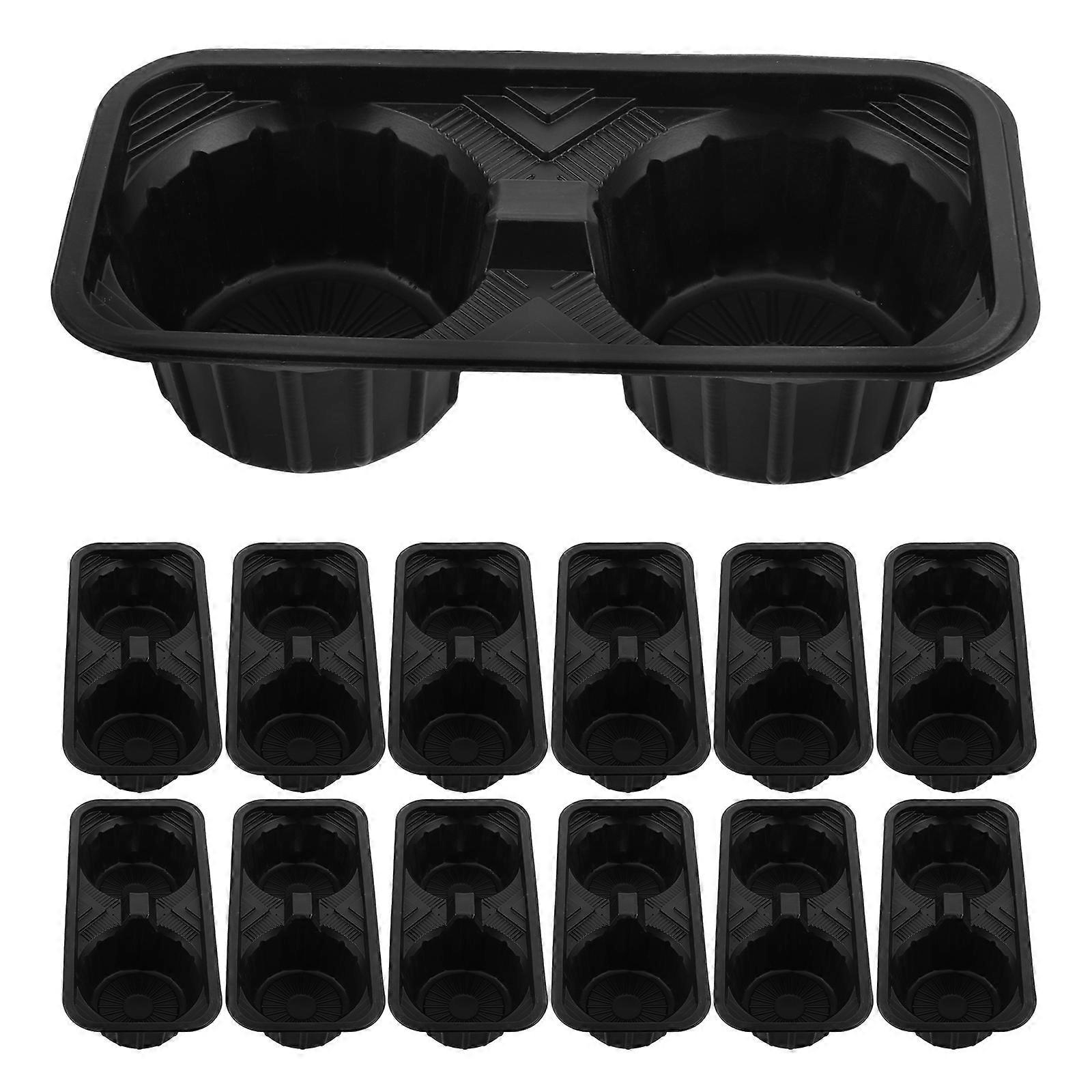 Cafe 50Pcs Black Takeout Carrier