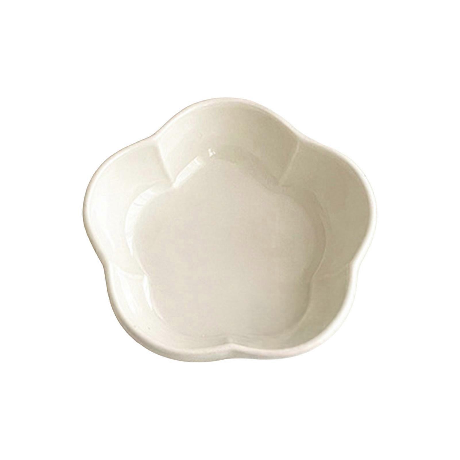 High-Temp Ceramic Dipping Dish - Lace Design - for BBQ & Snacks