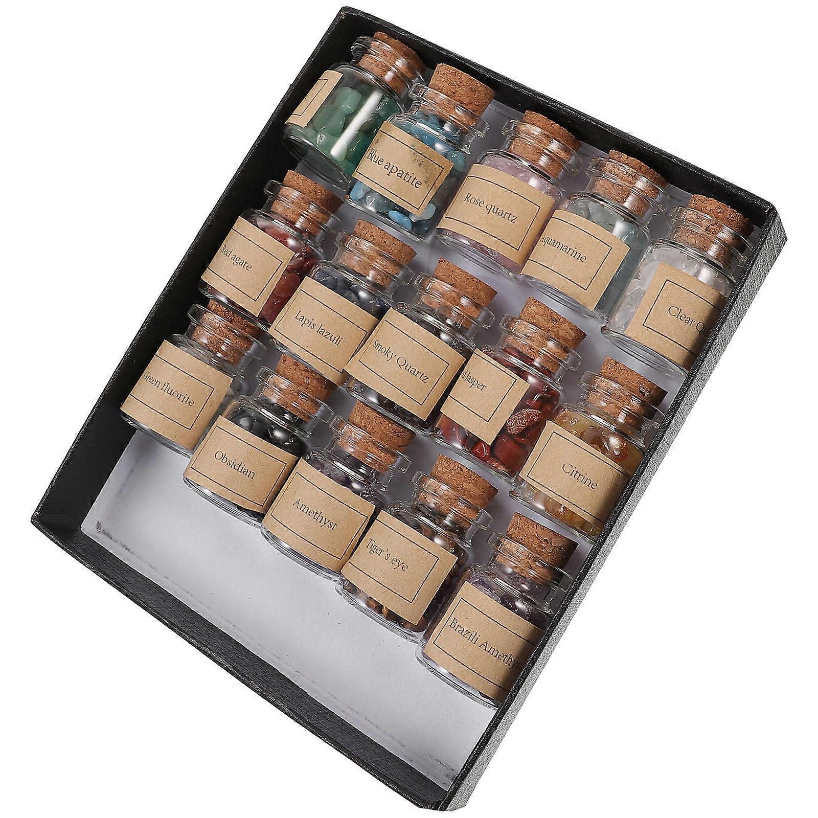 Decorative Crystal Chips Mini Floating Bottle for Wishing Bottles 1Set