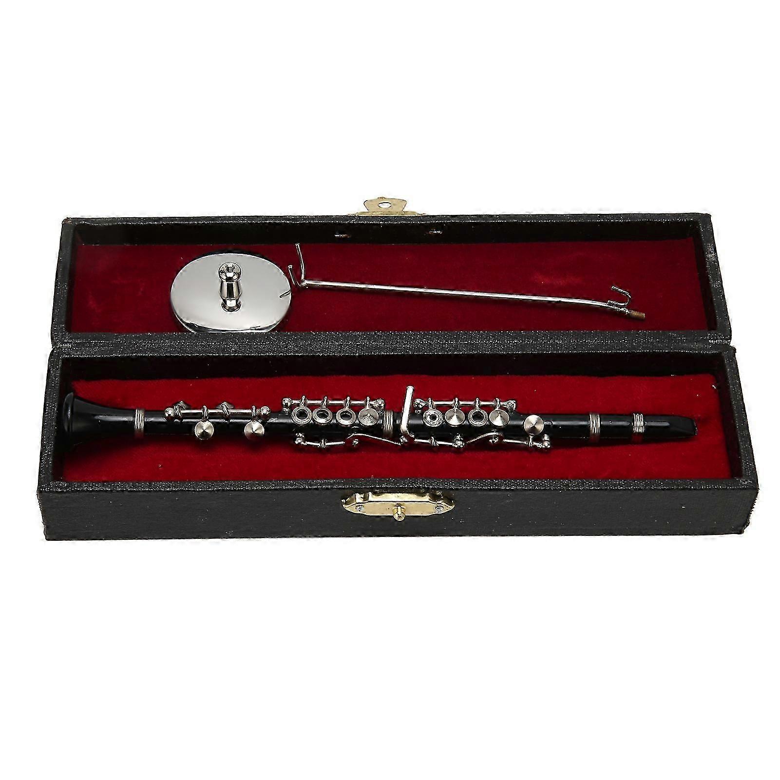 16cm Mini Clarinet Model Decoration, Realistic Desktop Instrument