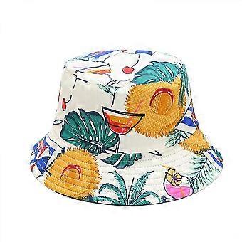 Cute Bucket Hat Beach Fisherman Hats for Women, Reversible Double-Side-Wear Unisex (HATD029)