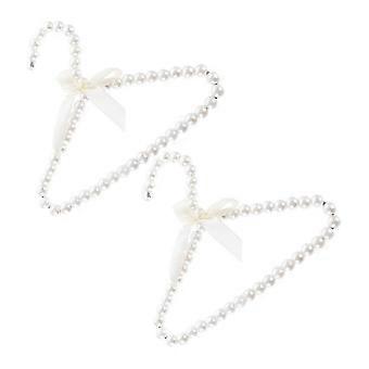 Dog Accessory Decorative Clothes Hangers for Home 2Pcs White Plastic Metal