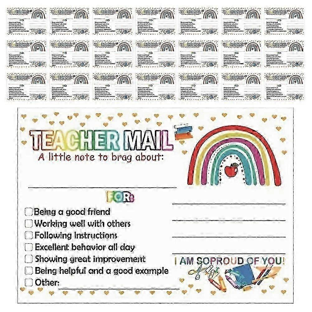 Classroom Incentive Teacher Notes for Positive Behavior 100Pcs Rainbow Cards