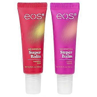 EOS, 24H Moisture Super Balm, Coconut Milk & Honey Apple, 2 Pack, 0.35 fl oz (10 ml) Each, 2-Pack