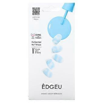 Edgeu, Perfect Gel Nail Wraps, ENA 445 Cloudy Neon Glow, 19 Piece Set, 2-Pack