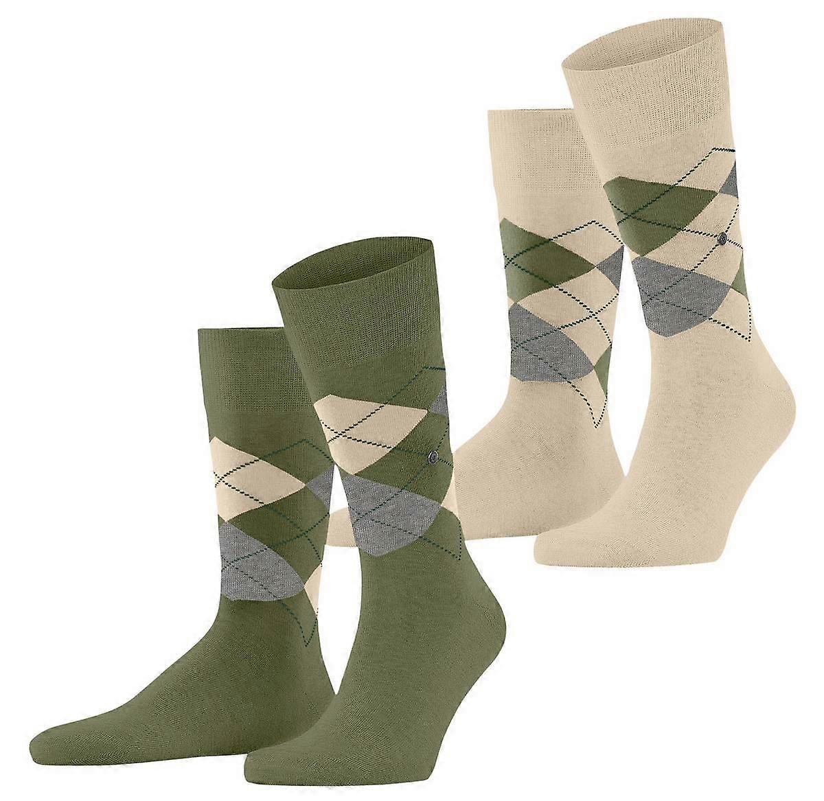 Burlington Everyday Argyle 2-Pack Socks - Salvia Green