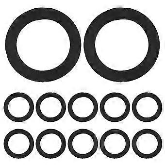 50pcs Hex Nut Washers for Dumbbells and Barbells, Spinlock Collars Rubber Weights Fitness Equipment Washers Strength Training Accessories