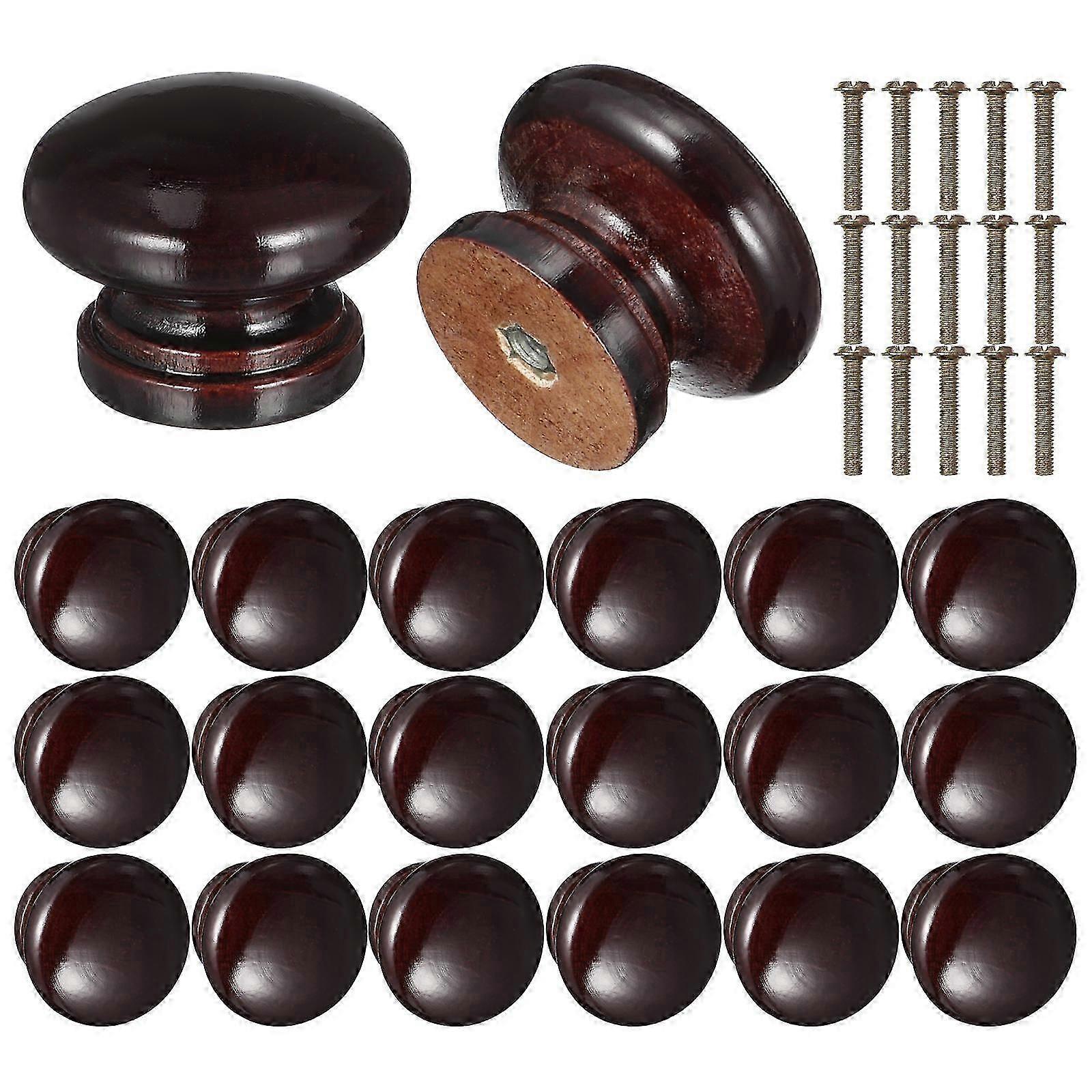 Wooden Cabinet Knobs Wood Knobs for Drawer Function 20Pcs Pack
