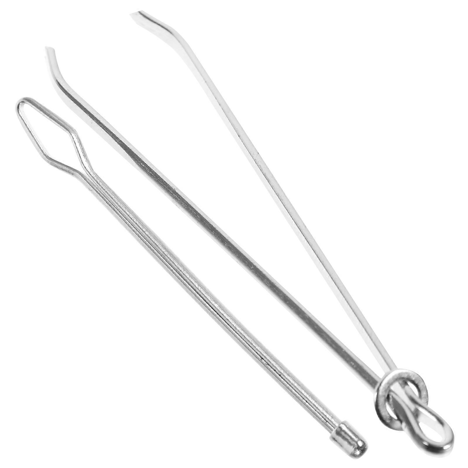 2pcs Threading Apparatus Sewing Thread Tool Thread Inserter Household Threading Tool (Silver)