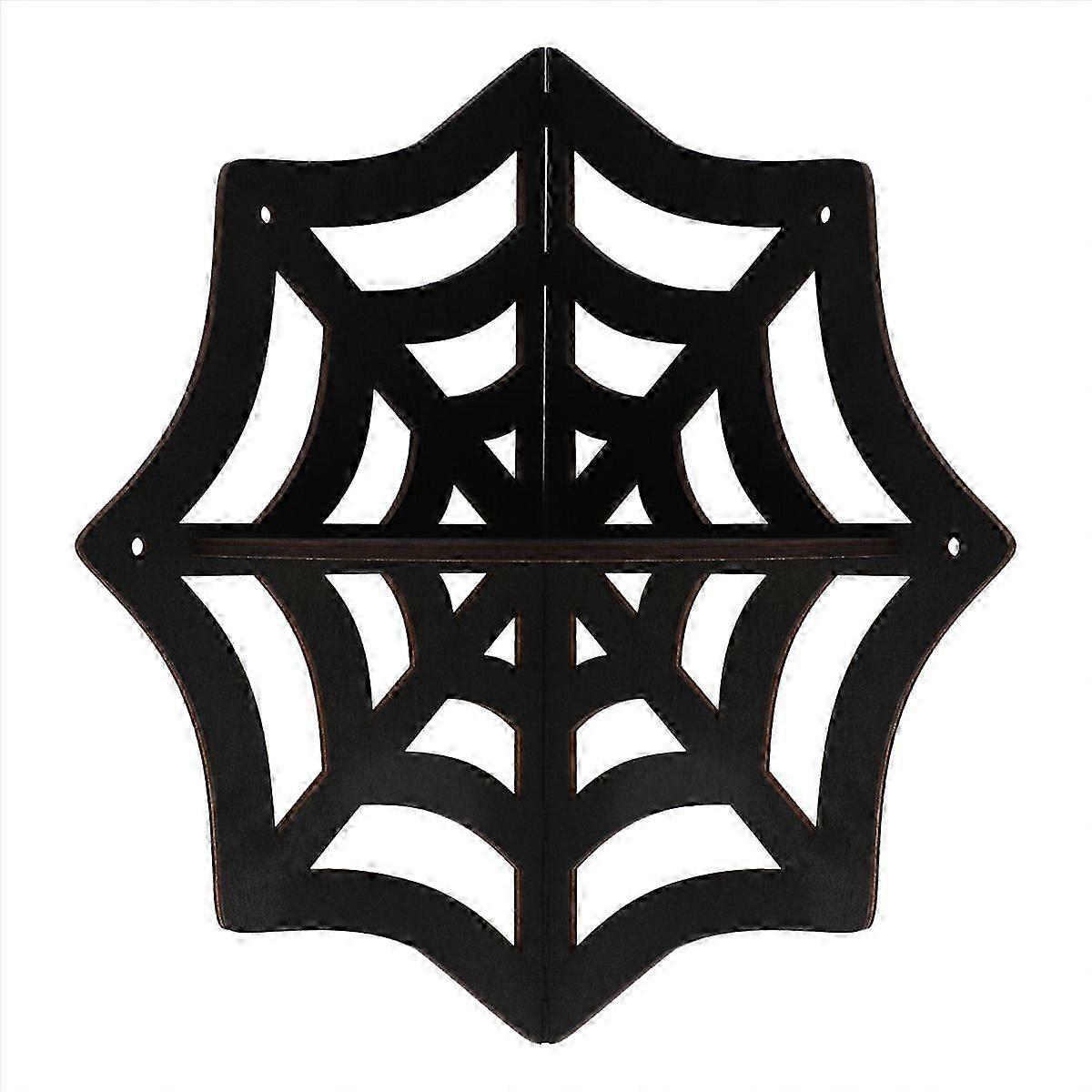 Spider Web Floating Corner Shelf Gothic Decoration Wall Hanging Shelf