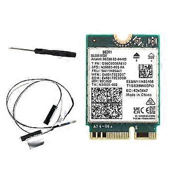 BE201 WIFI7 kort 8774Mbps Tri-Band BT5.4 WiFI 7 trådlös WIFI-kortmodul M.2 cnvio3 för Win10/11 64-bitars med antenner