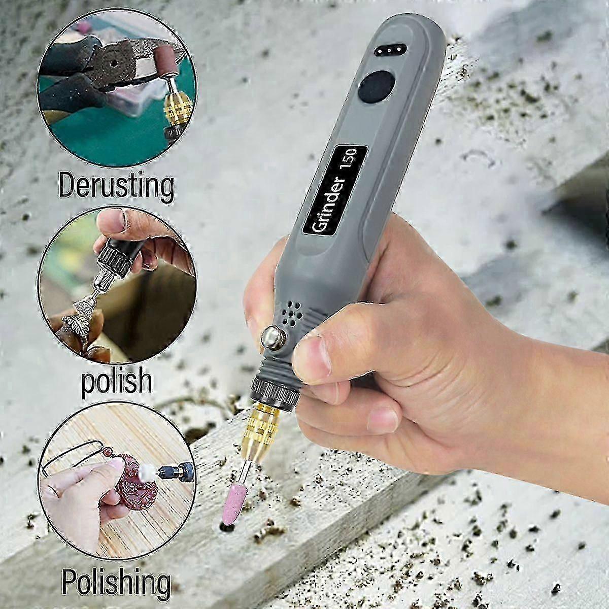 Compact Electric Grinder Pen  Multi-Function Tool for Drilling, Engraving, and Polishing