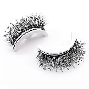 1 Pair Reusable Self-adhesive Eyelashes Natural Eyelash Lady