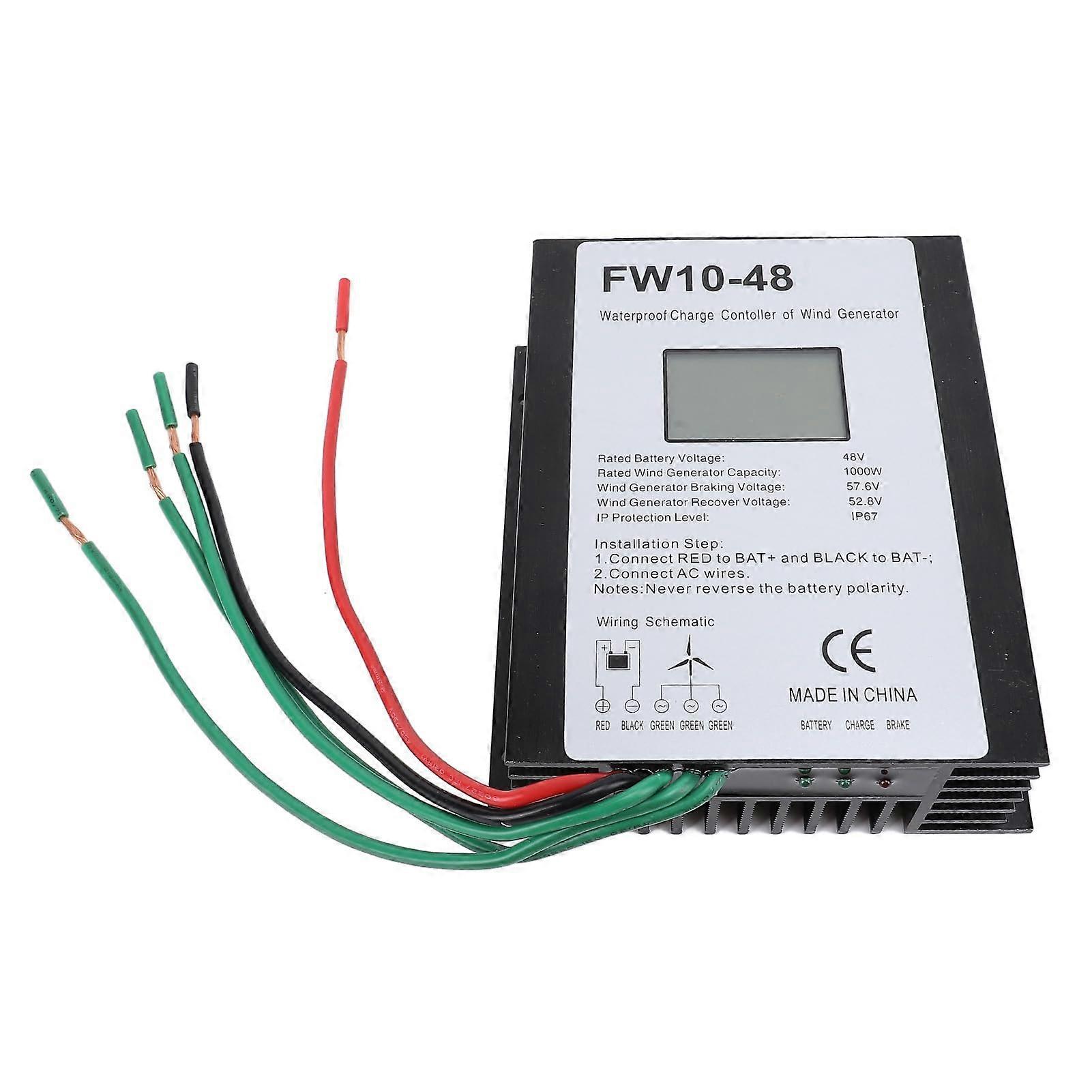 48V 1000W MPPT Wind Turbine Charge Controller IP67 Waterproof Auto Optimization