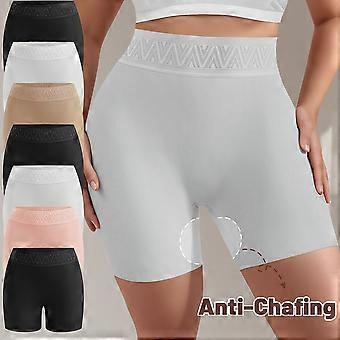 Conjunto de 7 calcinhas boxer femininas plus size de cintura alta, sem costura, respiráveis, de secagem rápida, com controle abdominal, efeito lifting no bumbum e cós geométrico anti-atrito.