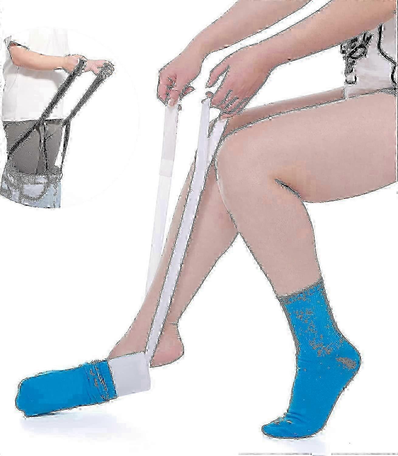 Sock aid tool compatible with elderly, pants assist device compatible with limited mobility.