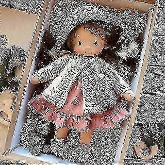 Boneca Waldorf de Pelúcia Tricotada à Mão, Brinquedo de Pelúcia Macio para Crianças, Ideal para Brincar de Vestir