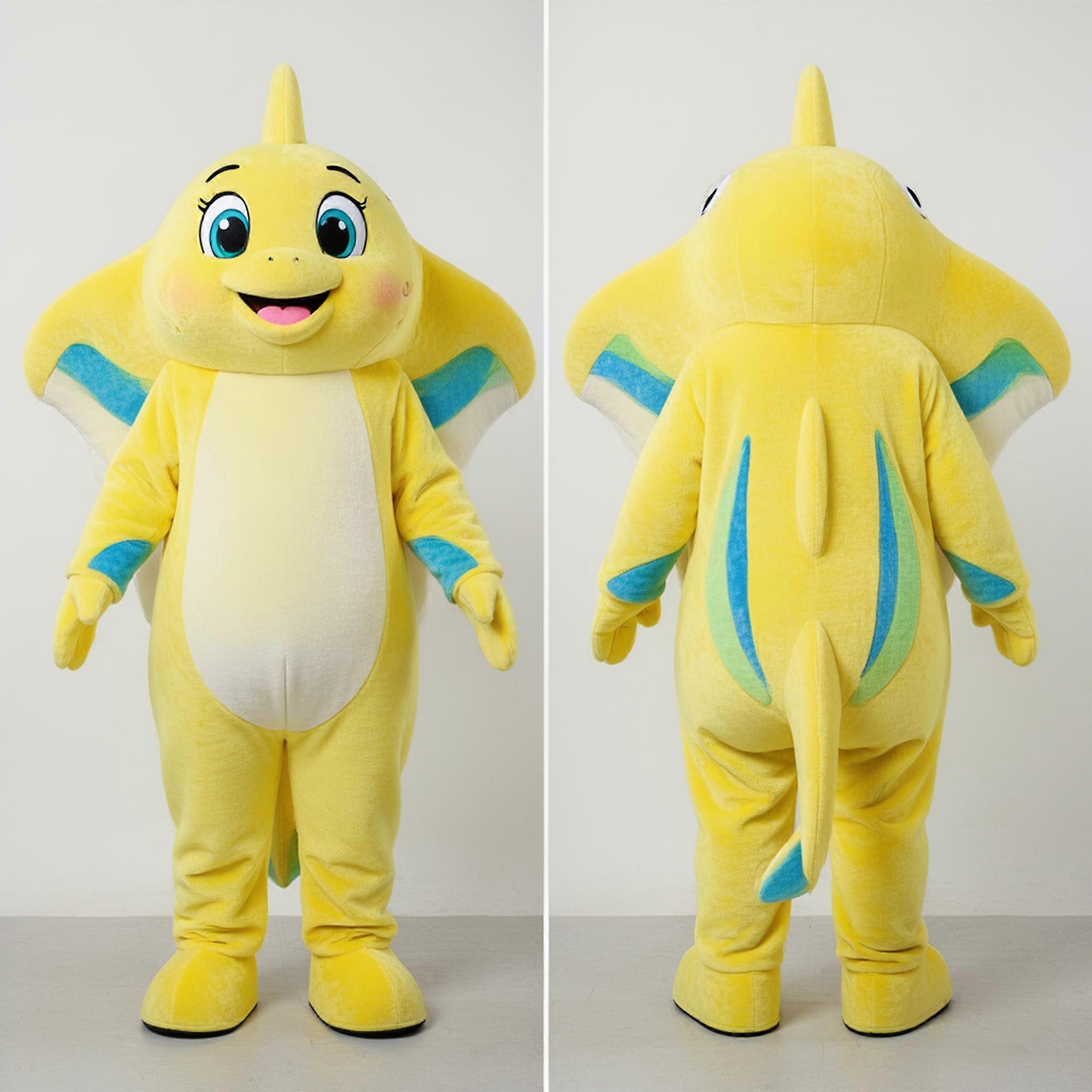 MASTICOT Lemon Yellow Cartoon Stingray Mascot