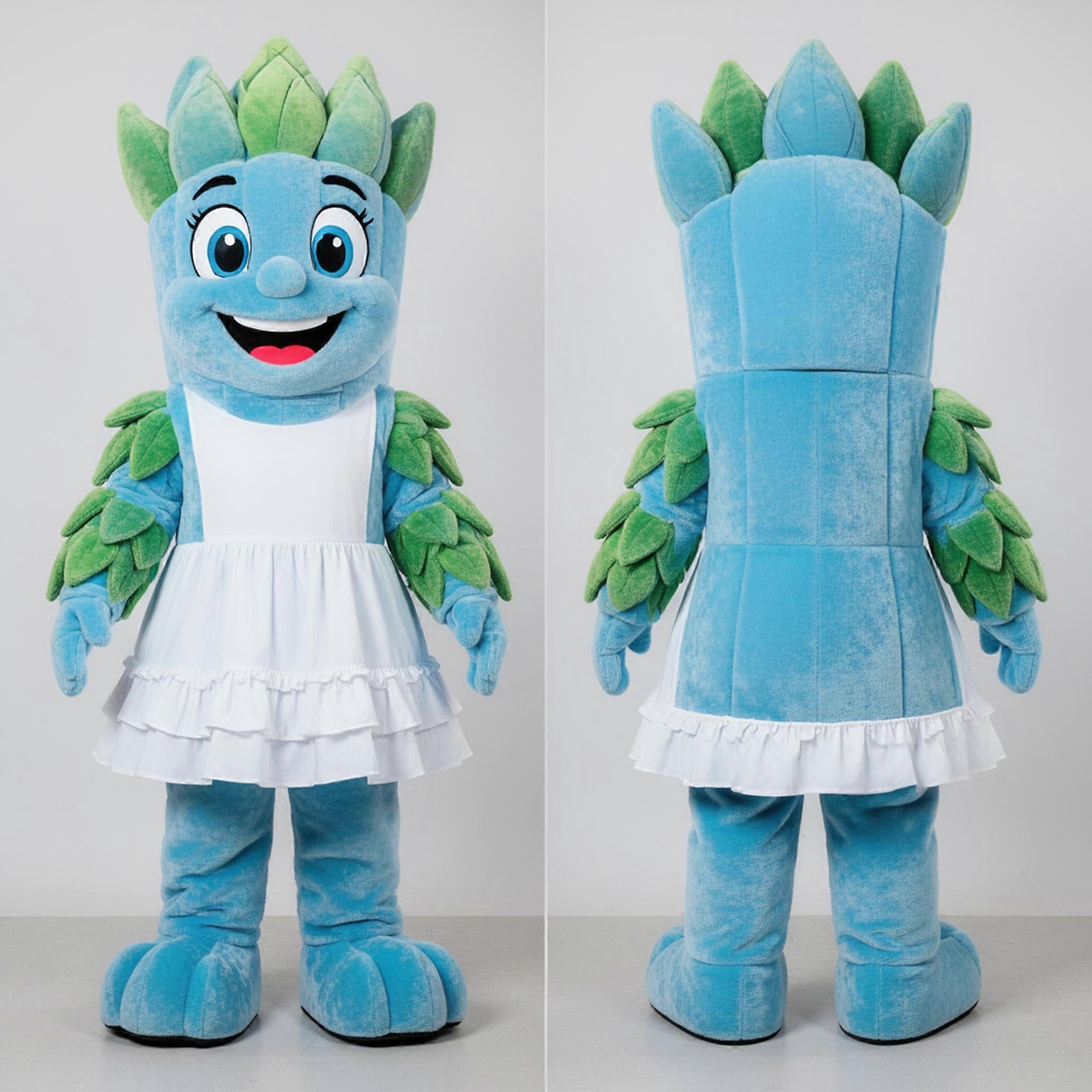 MASTICOT Sky Blue Leafy Asparagus Mascot