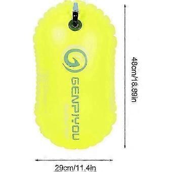 Swim Buoy Waterproof Inflatable Dry Bag, Safety Float Highly Visible Buoy, Light And Visible Swim Bubble Safe Swim Training And Open Water Swimming, P