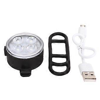 Luz trasera de bicicleta recargable USB Luz trasera de advertencia de seguridad de bicicleta de montaña impermeable para ciclismo al aire libre Blanco