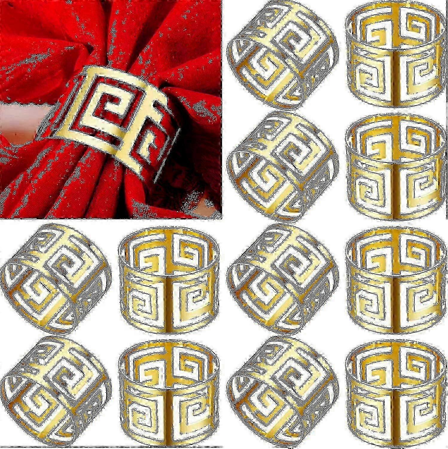 Hollow-Out Napkin Ring Set