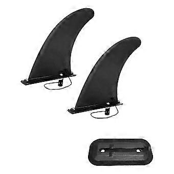 2-teiliges Paddleboard-Finnen-Set mit Basis, abnehmbare Ersatzfinne, Schnellverschluss-Mittelfinne zum Einschieben für Surfbretter