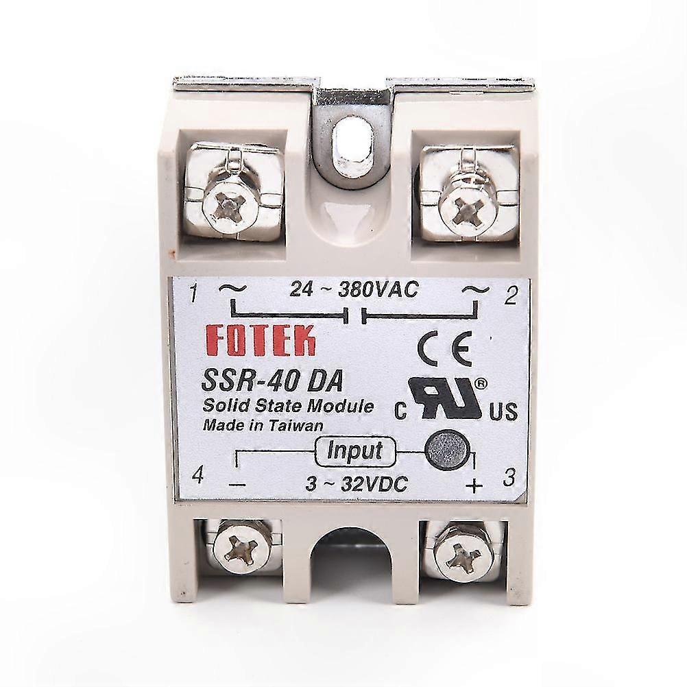 40A Solid State Relay with Protective Cover for AC Load and DC Control