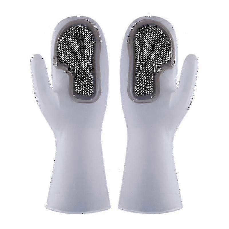 Silicone Cleaning Gloves With Kitchen Brush
