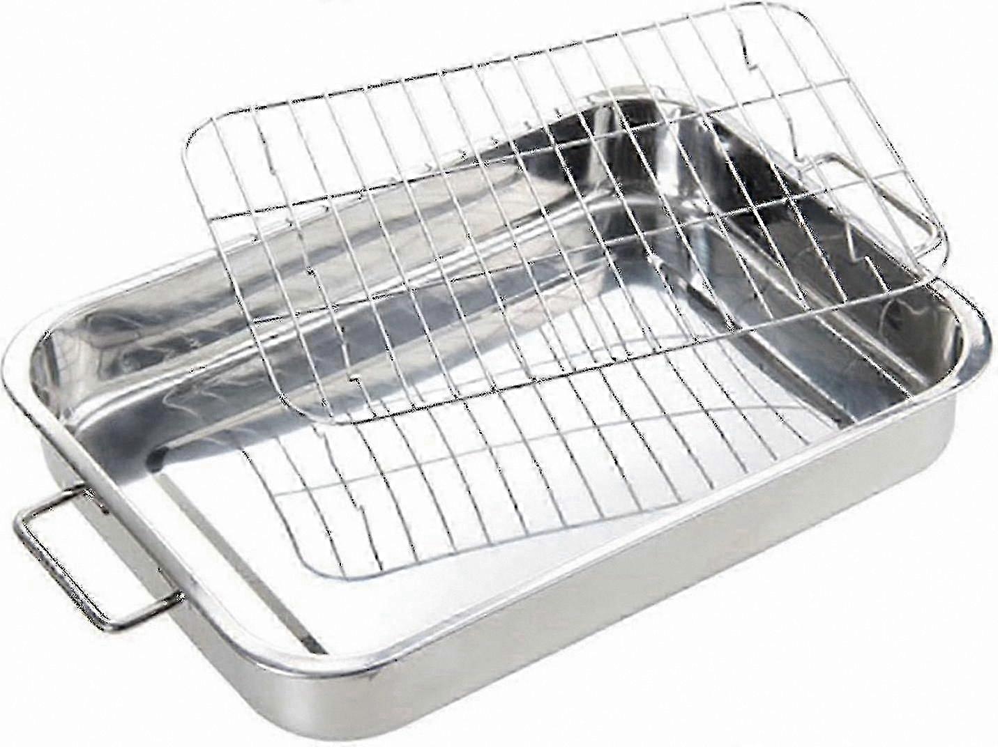 Polished Stainless Roasting Set with Rack