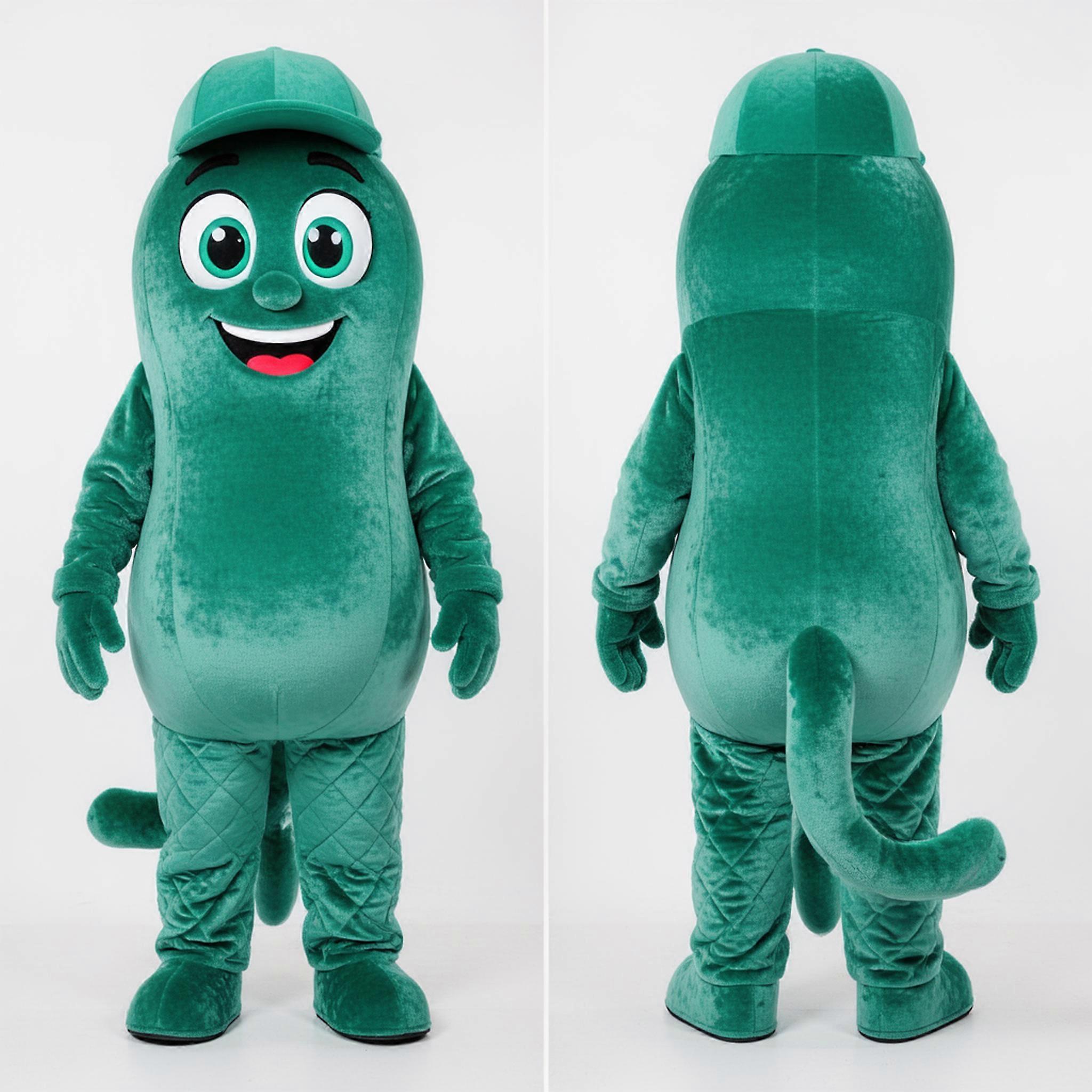 MASTICOT Teal Vibrant Green Bean Mascot