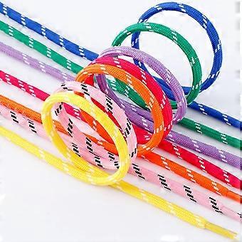 1 Pair Round Shoe Laces Linen Weave Cotton Shoelaces for Sneakers Canvas Shoes Accessories Wear-resistant Shoelace Shoestring