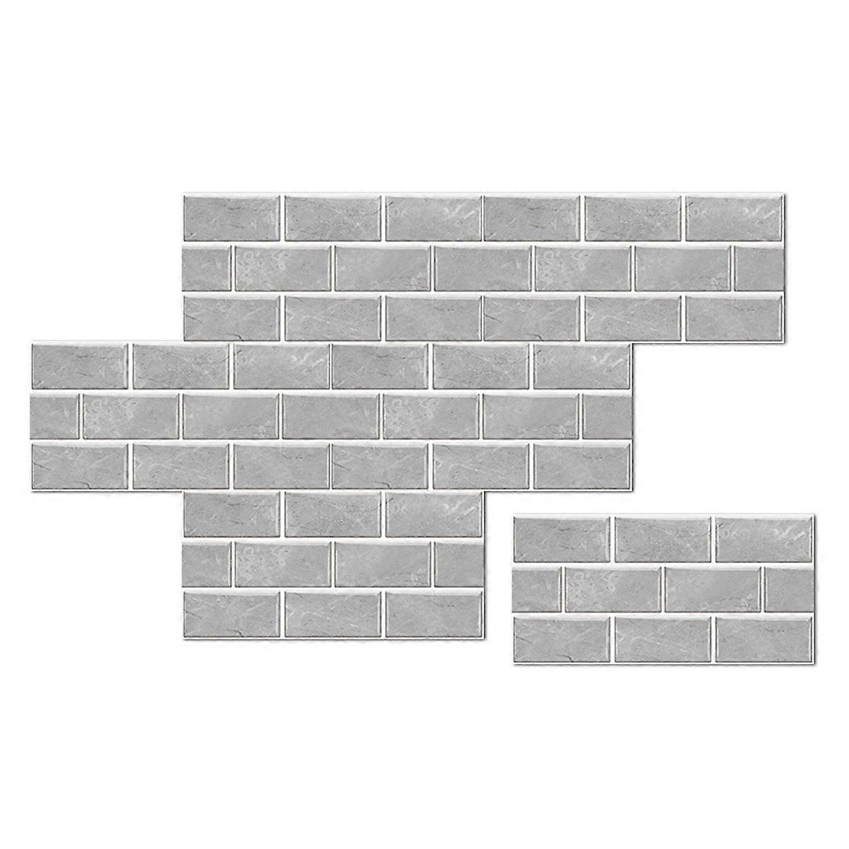 Heat-Resistant Gray PVC Subway Tiles