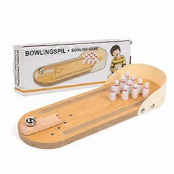 Parent-Child Tabletop Interactive Games, Mini Wooden Bowling Ball Children's Toys Az12567 2025