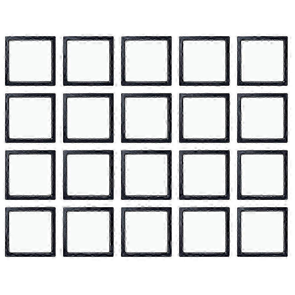 Floating Display Case, Black 20 Pack 3D Floating Frame Display Holder 9x9x2 cm Display Stand@O2