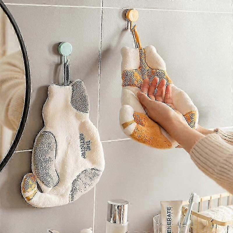 Cat-Shaped Microfiber Hand Towels