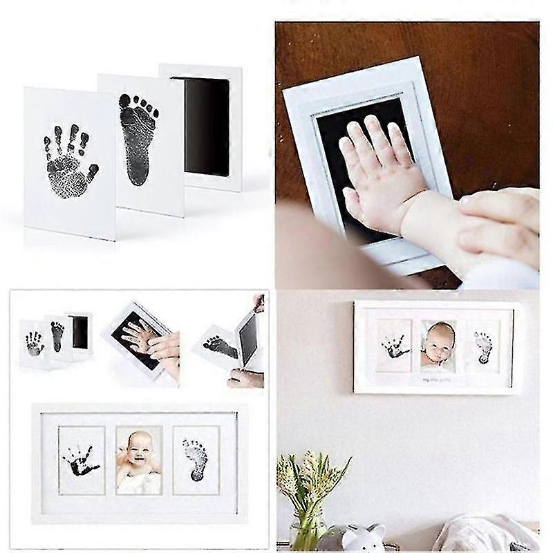 Kit 6 Empreintes Bébé Réutilisables | 6 Couleurs Non Toxiques | Souvenir Mains Et Pieds Nouveau-Né