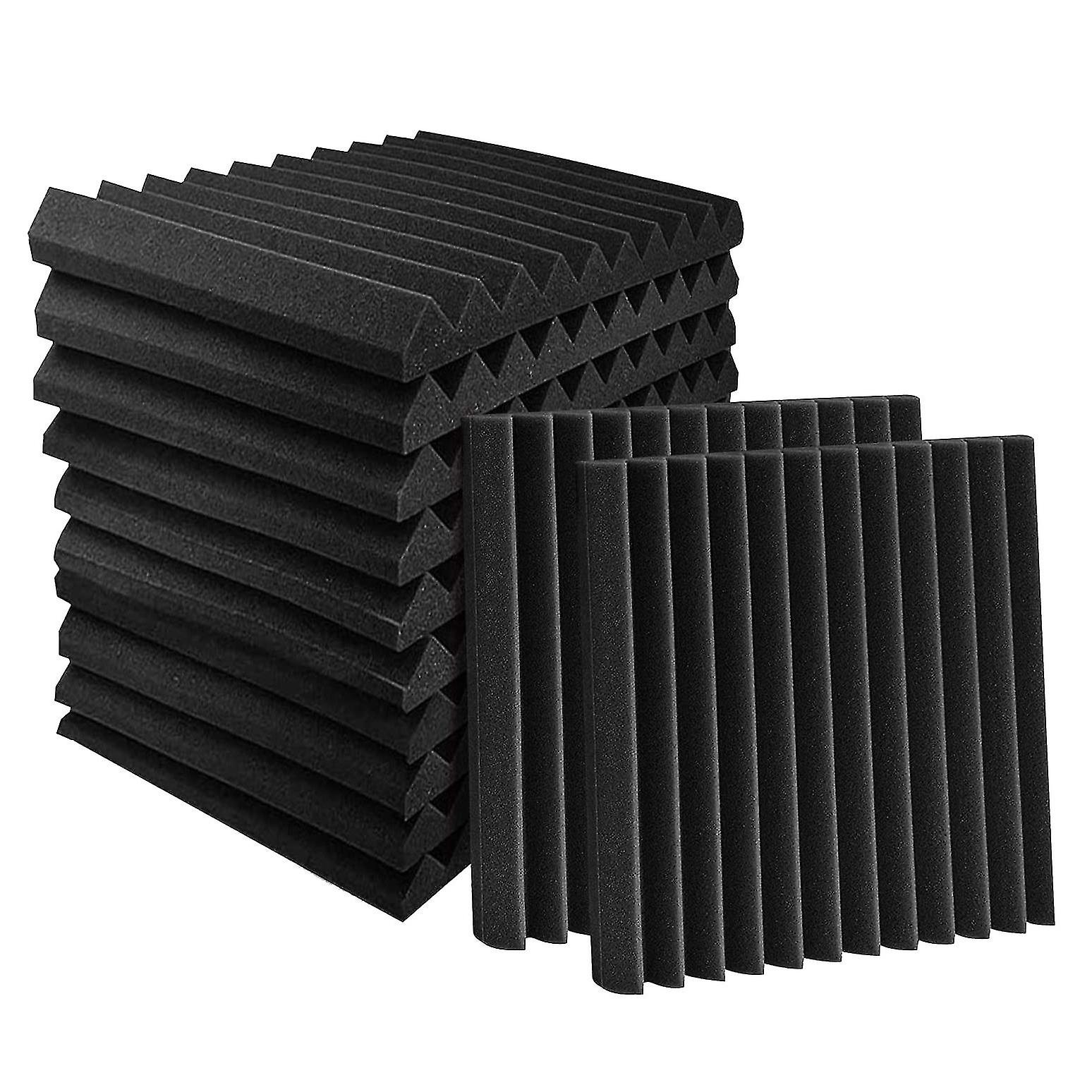 Acoic Foam Panels Weds 24 Pack Acoic Panels 1 X 12 X 12inch Studio Sound Absorbing Tiles Re