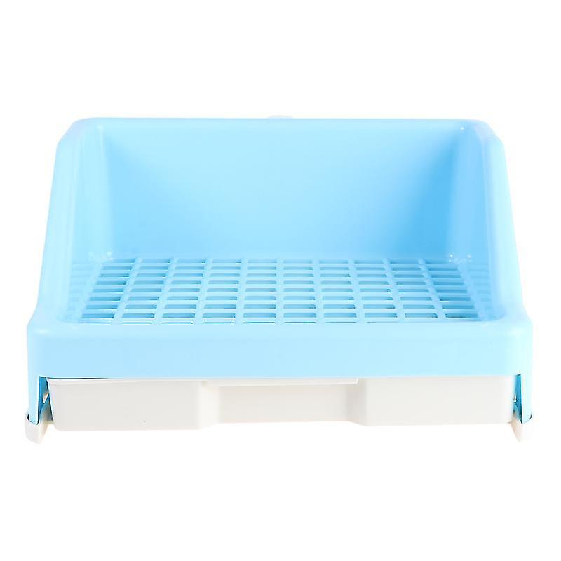 31X23cmスカイブルーポータブルトイレ&排尿装置1pcペットウサギ引き出しトイレアンチスプレーURIの
