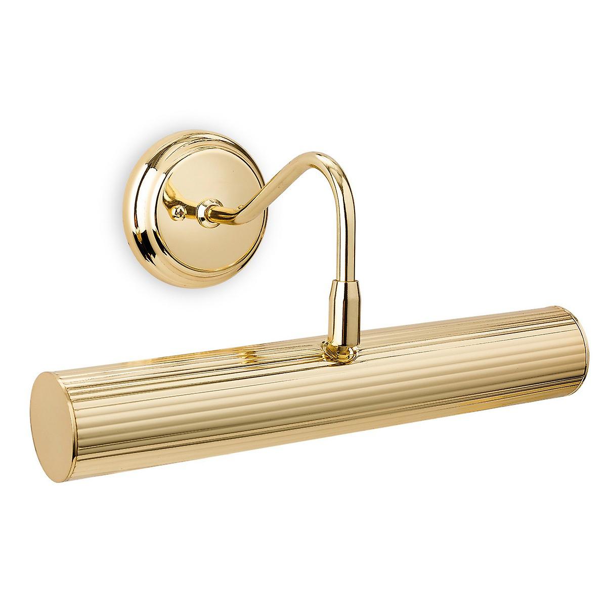 Firstlight Reeded - 2 Light Picture Wall Light Polished Brass, E14