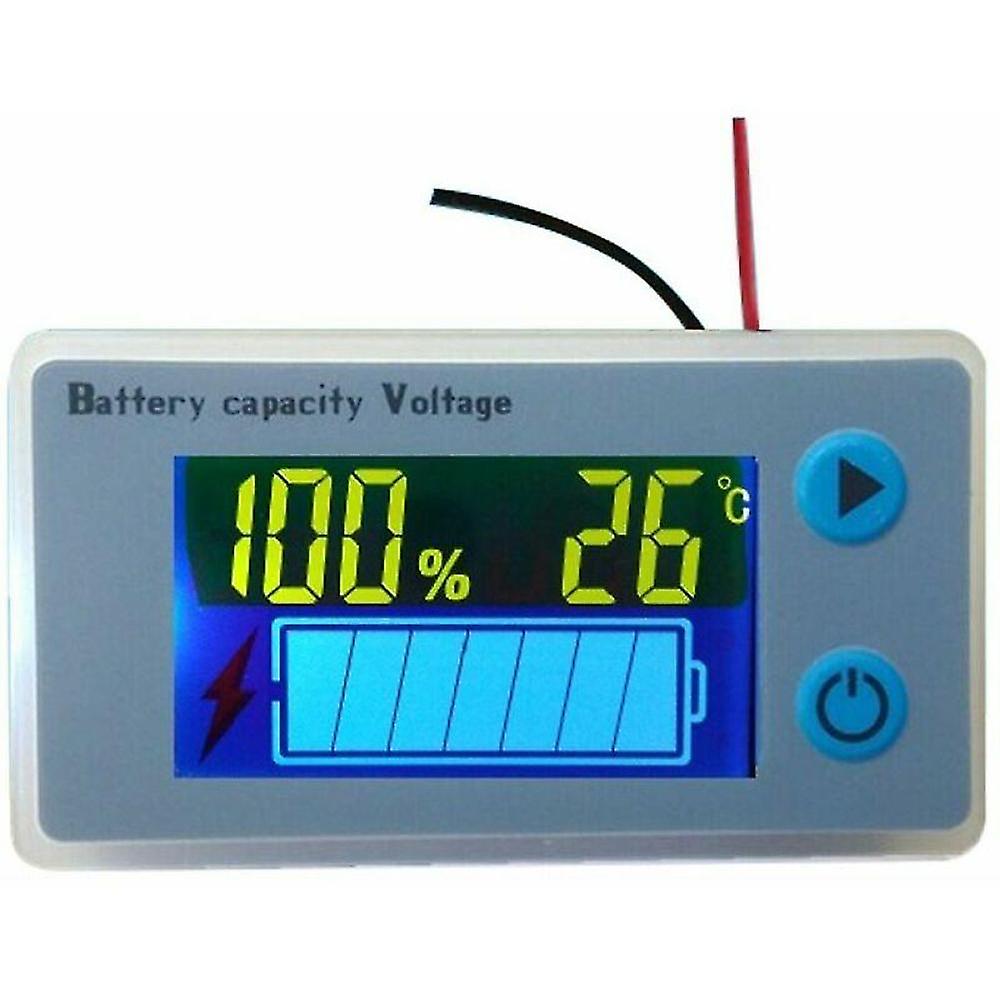 10-100v Multifunction Lcd Battery Capacity Voltmeter With Temperature Display