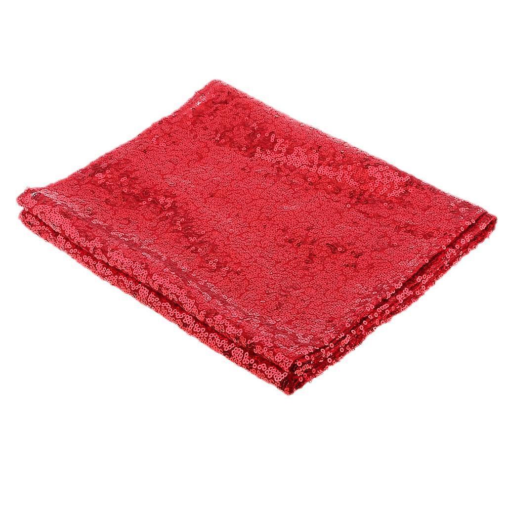30x275cm Glitter Sequin Table Runner Wedding Party Venue Decors Red