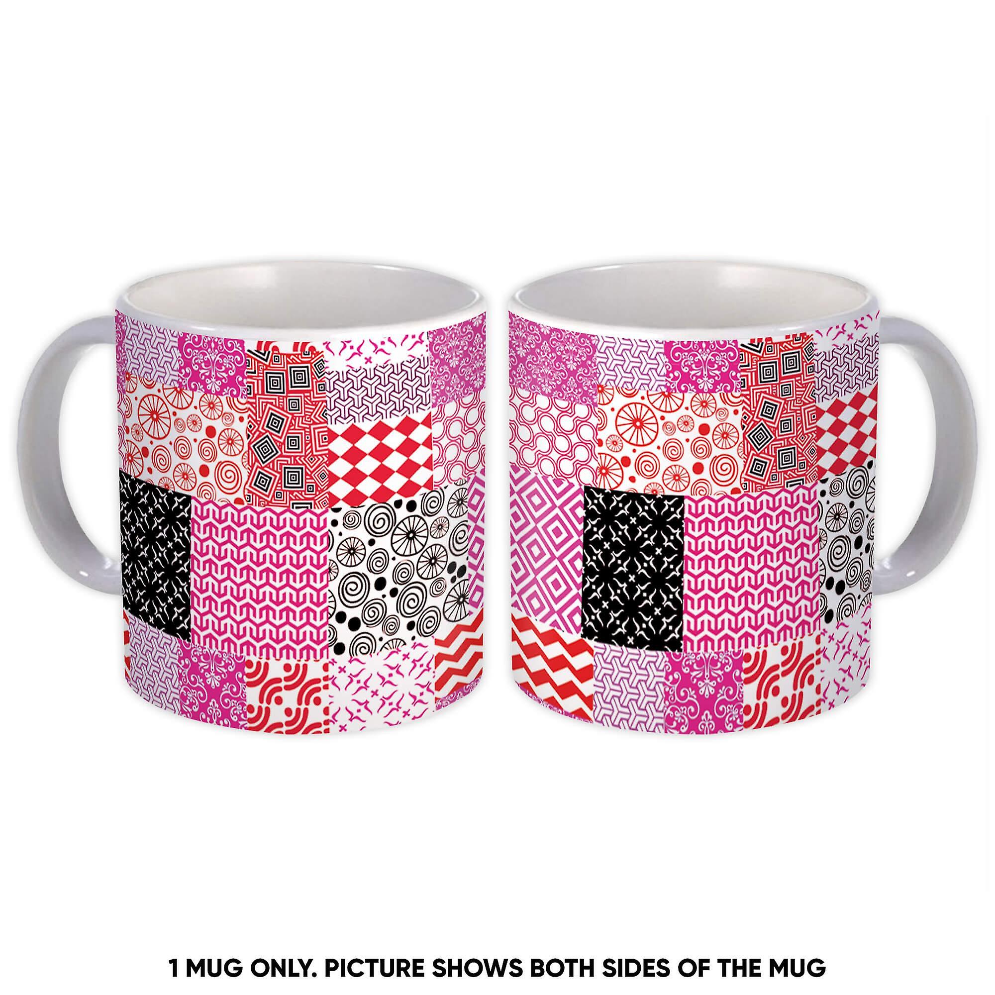 Gift Mug: Abstract Patchwork Pattern For