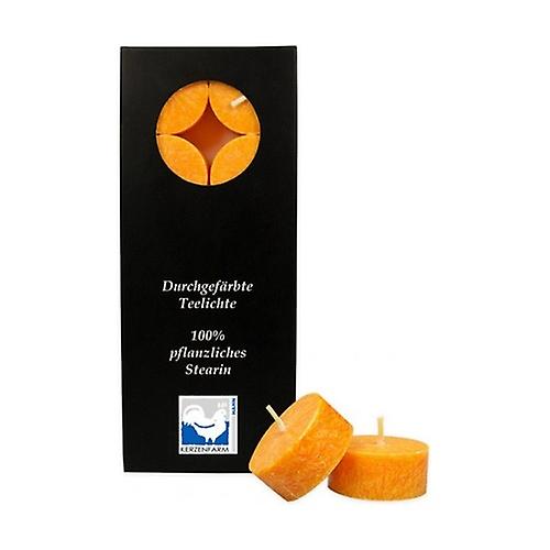 Orange tea candle 10 units